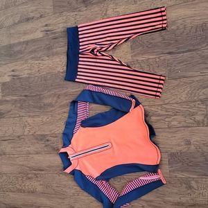 Lululemon Half zip 10 and capri 8